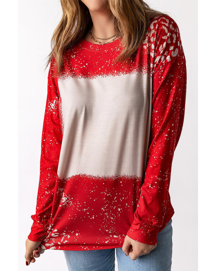 Azura Exchange Bleached Leopard Spot Pullover - M