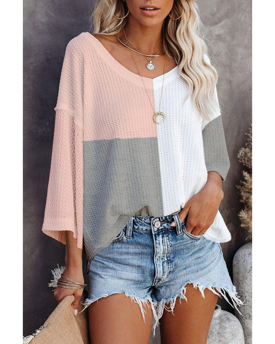 Azura Exchange Colorblock Long Sleeve Oversized Top - XL