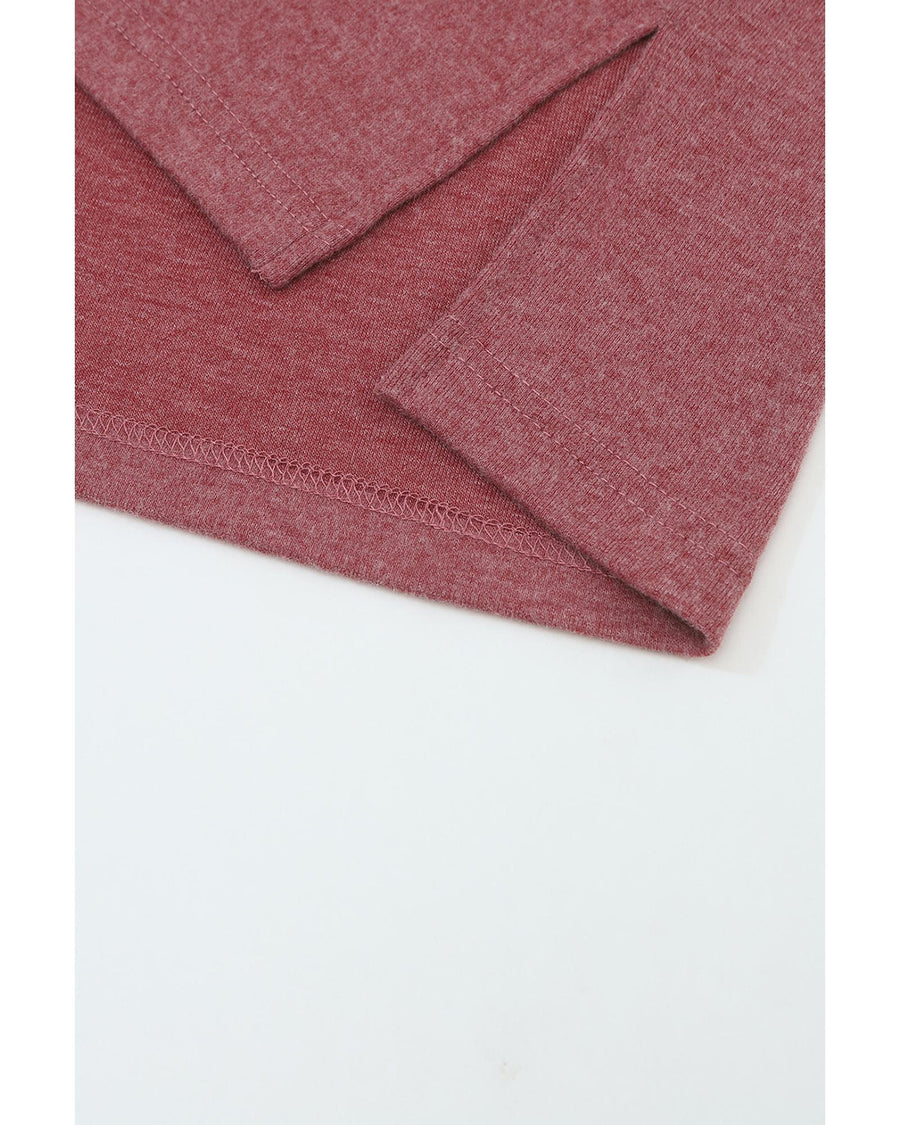 Red Colorblock Striped Bishop Sleeve Top - S