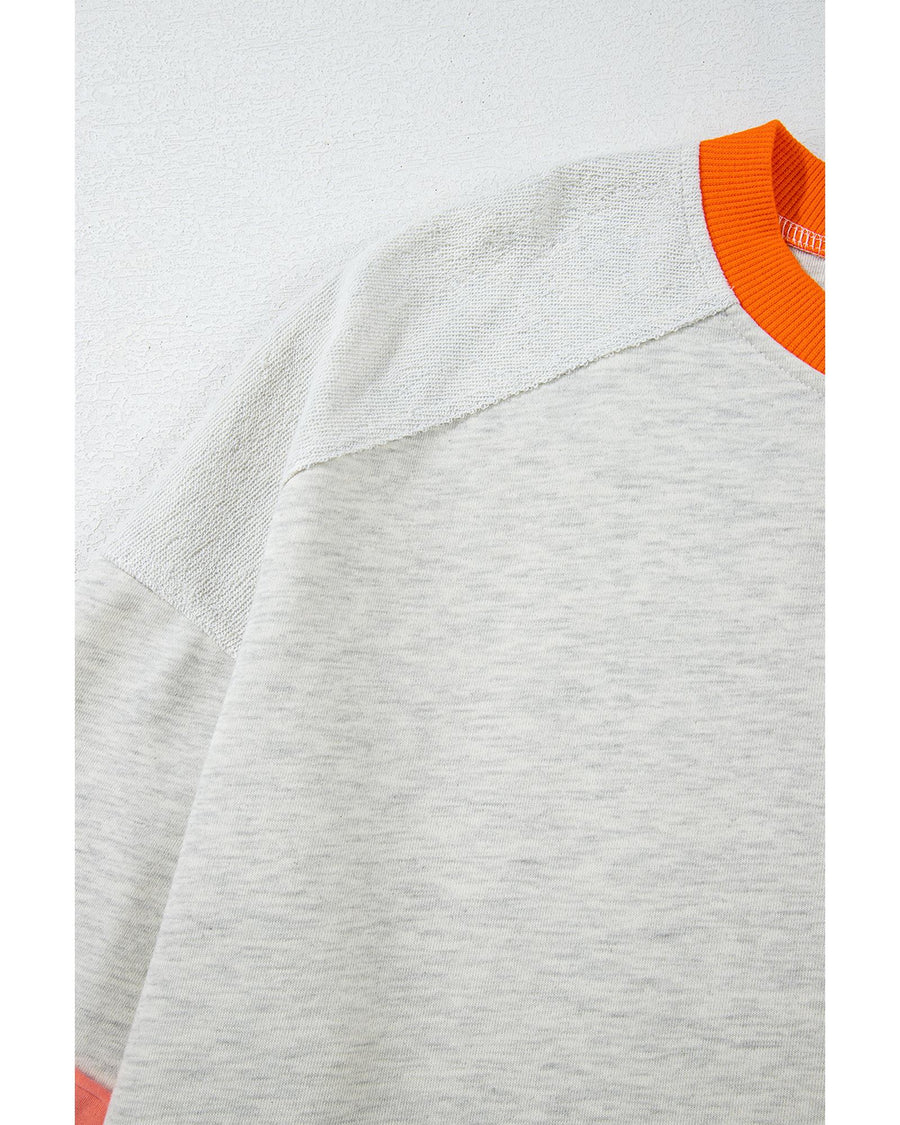 Apricot Western Aztec Patch Mineral Wash Loose Fit Top - L