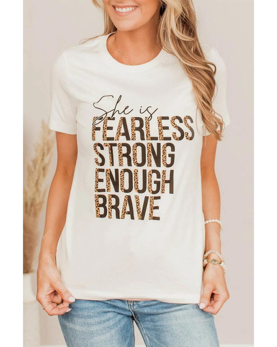 Azura Exchange FEARLESS STRONG ENOUGH BRAVE Graphic Tee - XL
