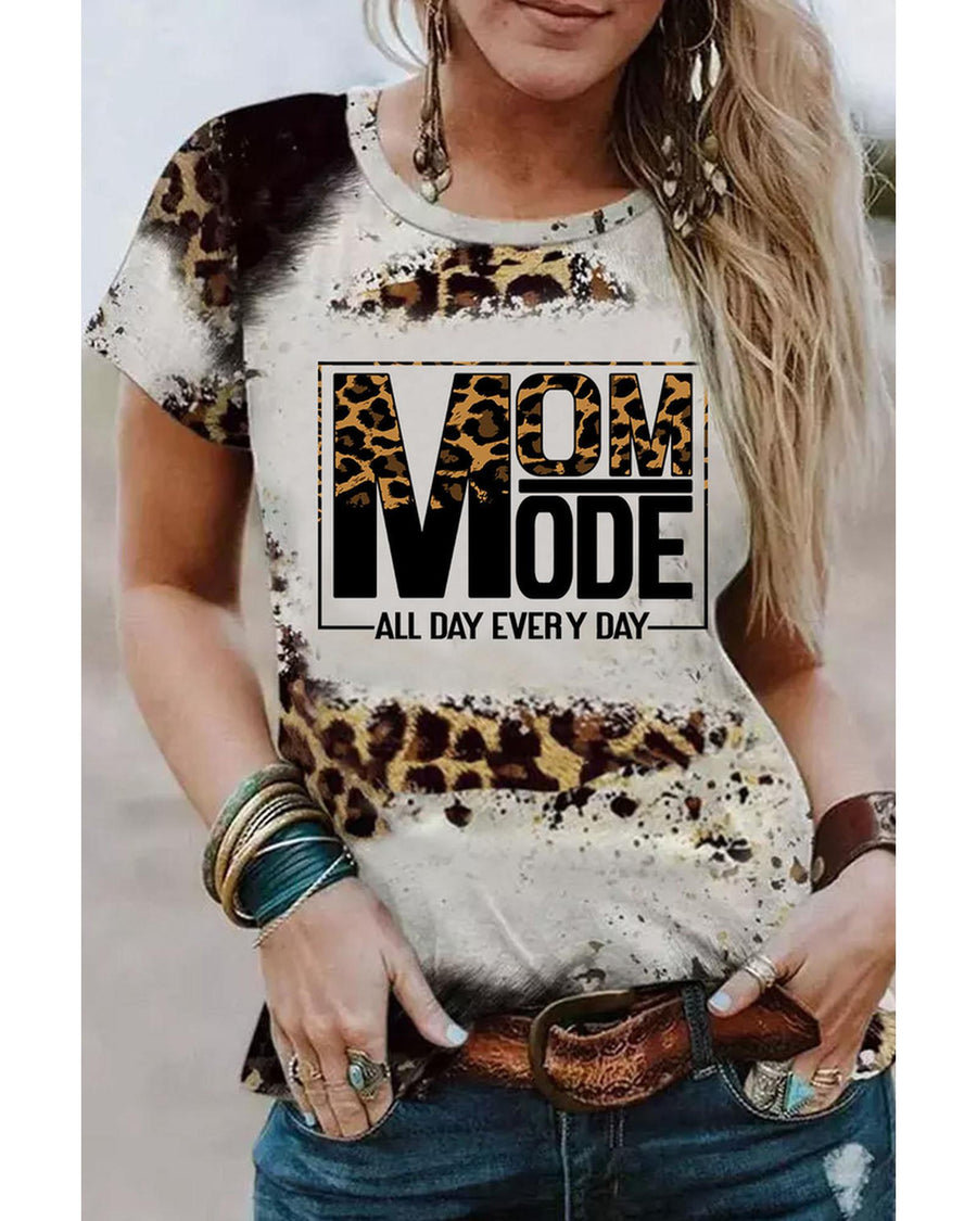 Azura Exchange Mom Mode All Day Every Day Bleached T-shirt - XL