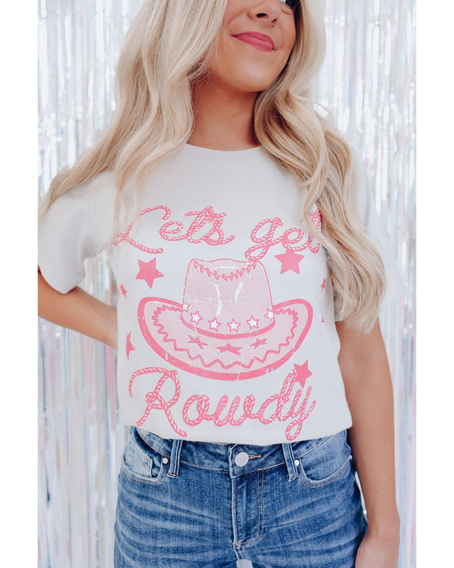 Azura Exchange Rowdy Star Print T-Shirt - M