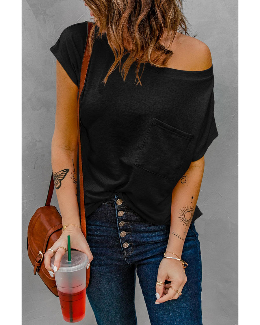 Azura Exchange Pocketed Tee with Side Slits - 2XL