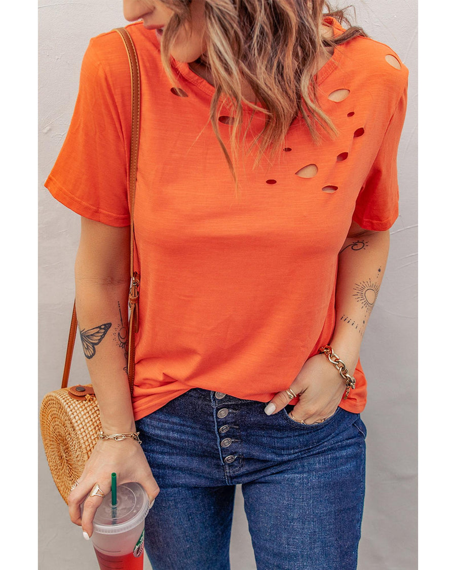 Azura Exchange Crew Neck Cotton Mixed T-shirt - XL