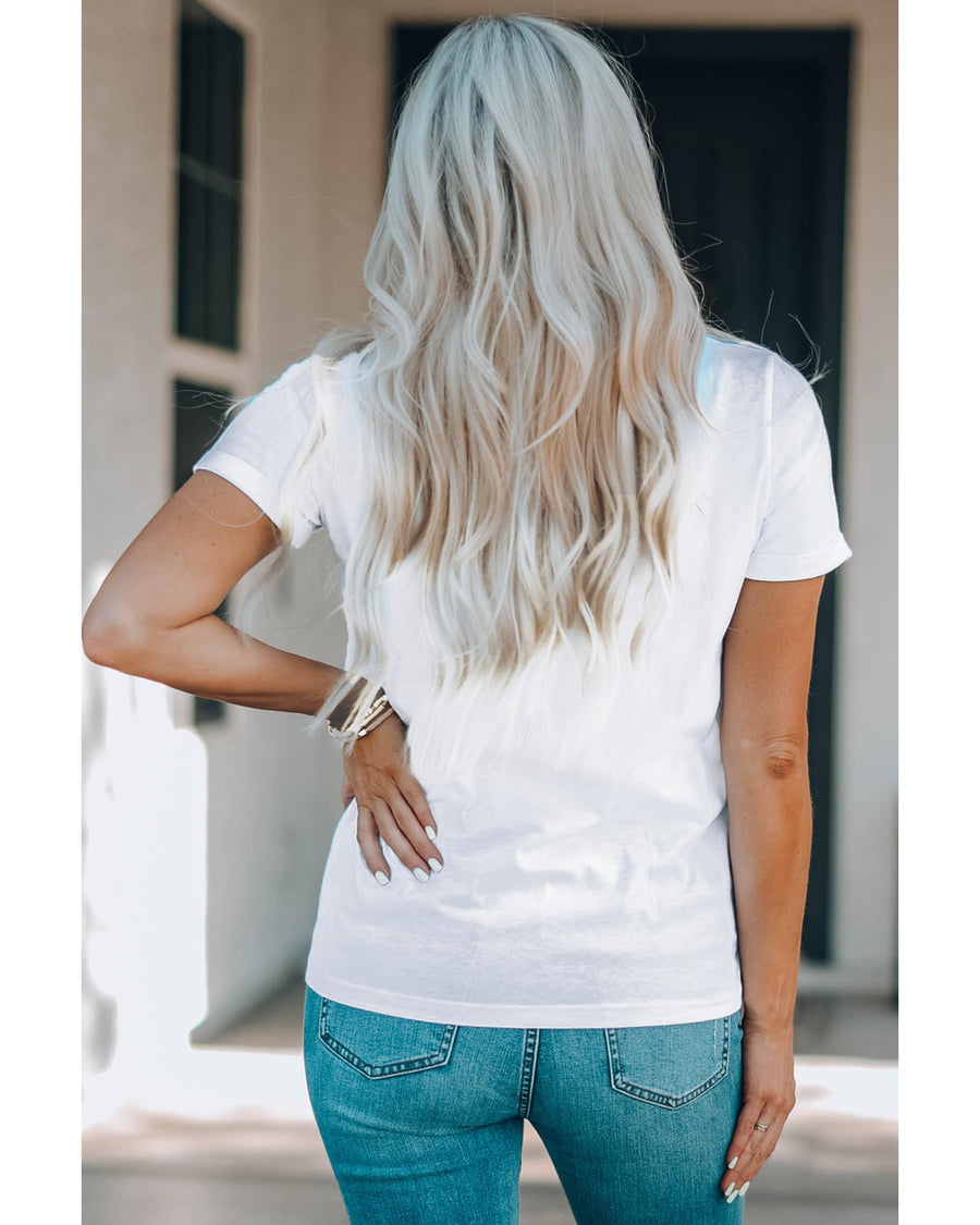 White MON CHERI Cherry Graphic Crewneck T shirt - M