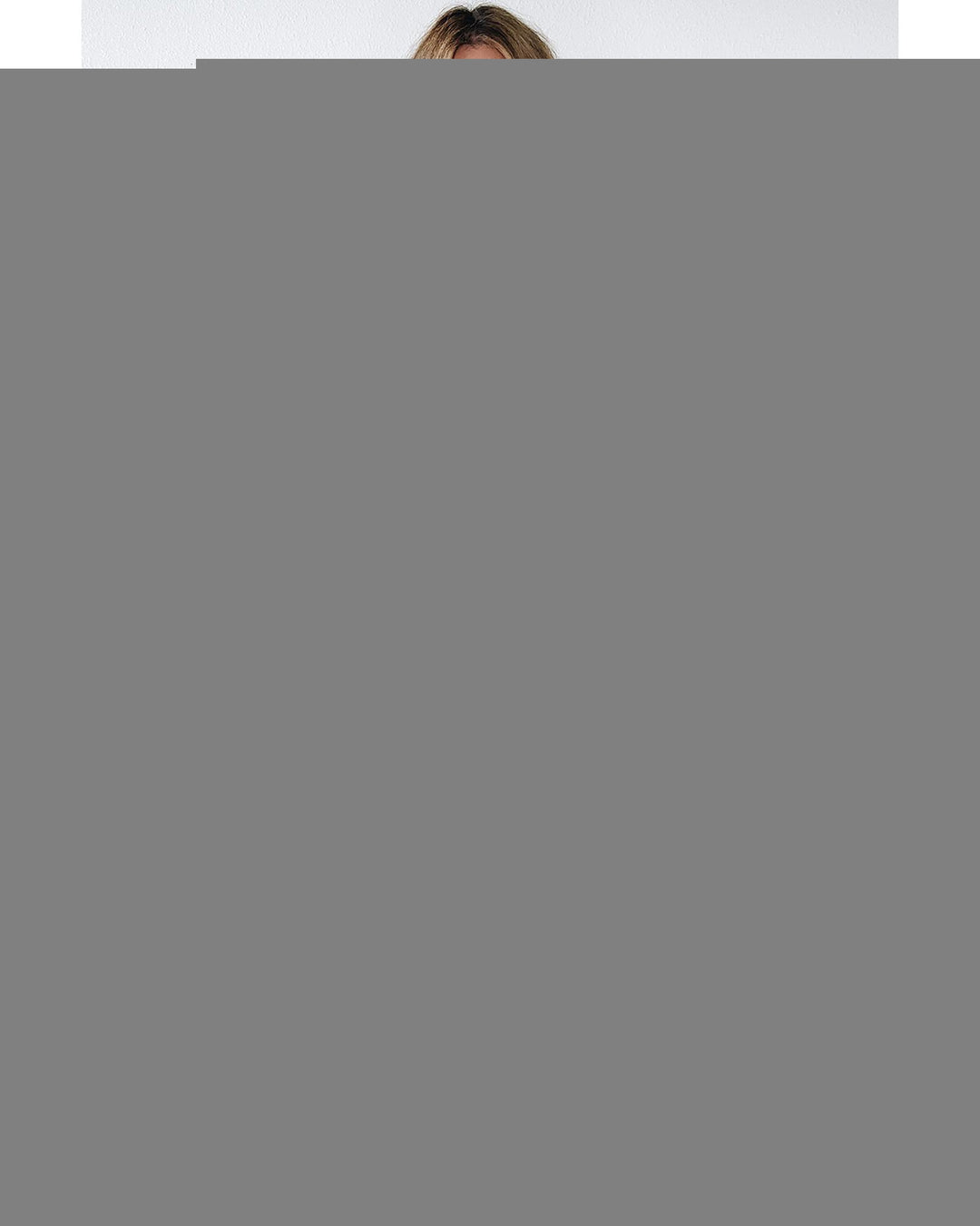 Light Grey Waffle Patchwork Long Sleeve Raw Hem Pullover Top - XL
