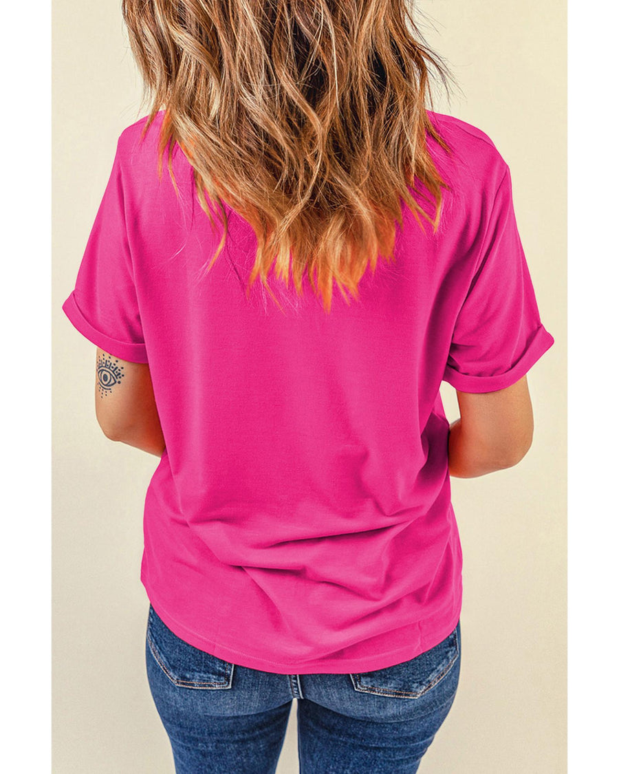 Rose Red Heart XOXO Graphic Crewneck Valentines T Shirt - 2XL