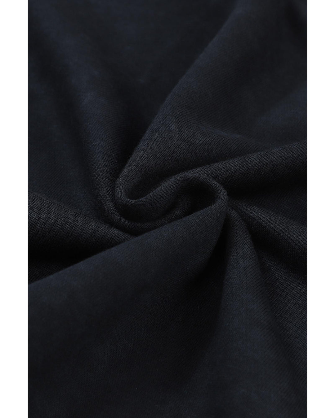 Black Drop Shoulder Crew Neck Pullover Sweatshirt - M