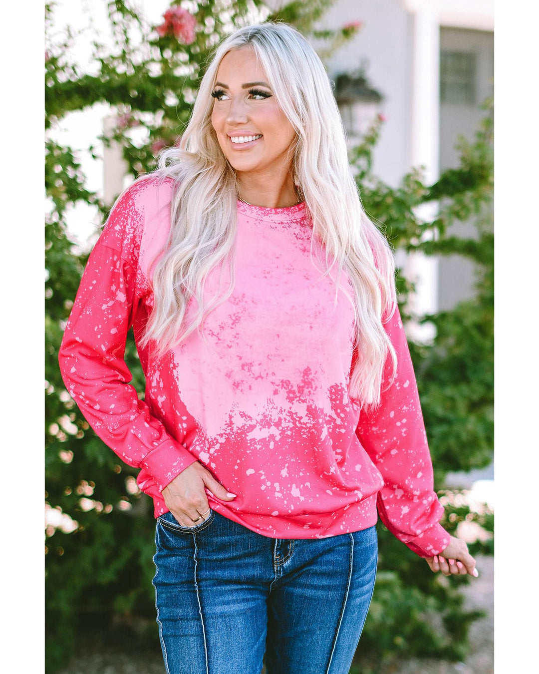 Azura Exchange Long Sleeve Tie Dye Pullover Sweatshirt - XL