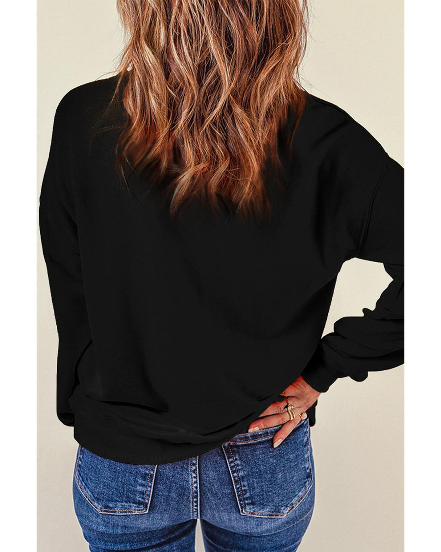 Black RESTING Witch FACE Graphic Pullover Sweatshirt - XL