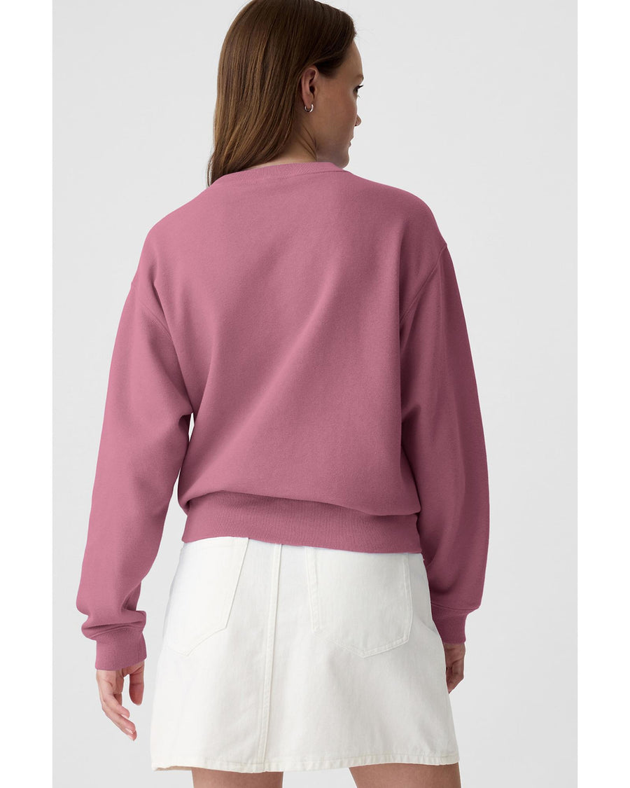 Valerian Plain Drop Shoulder Crewneck Pullover Sweatshirt - M