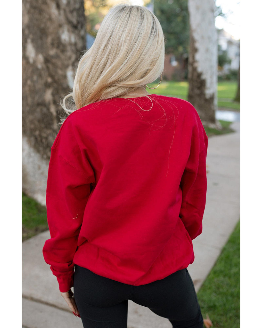 Red SANTA BABY Embroidered Crewneck Christmas Sweatshirt - 2XL