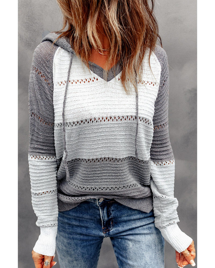 Azura Exchange Knitted Hoodie for Beach Bonfires - L