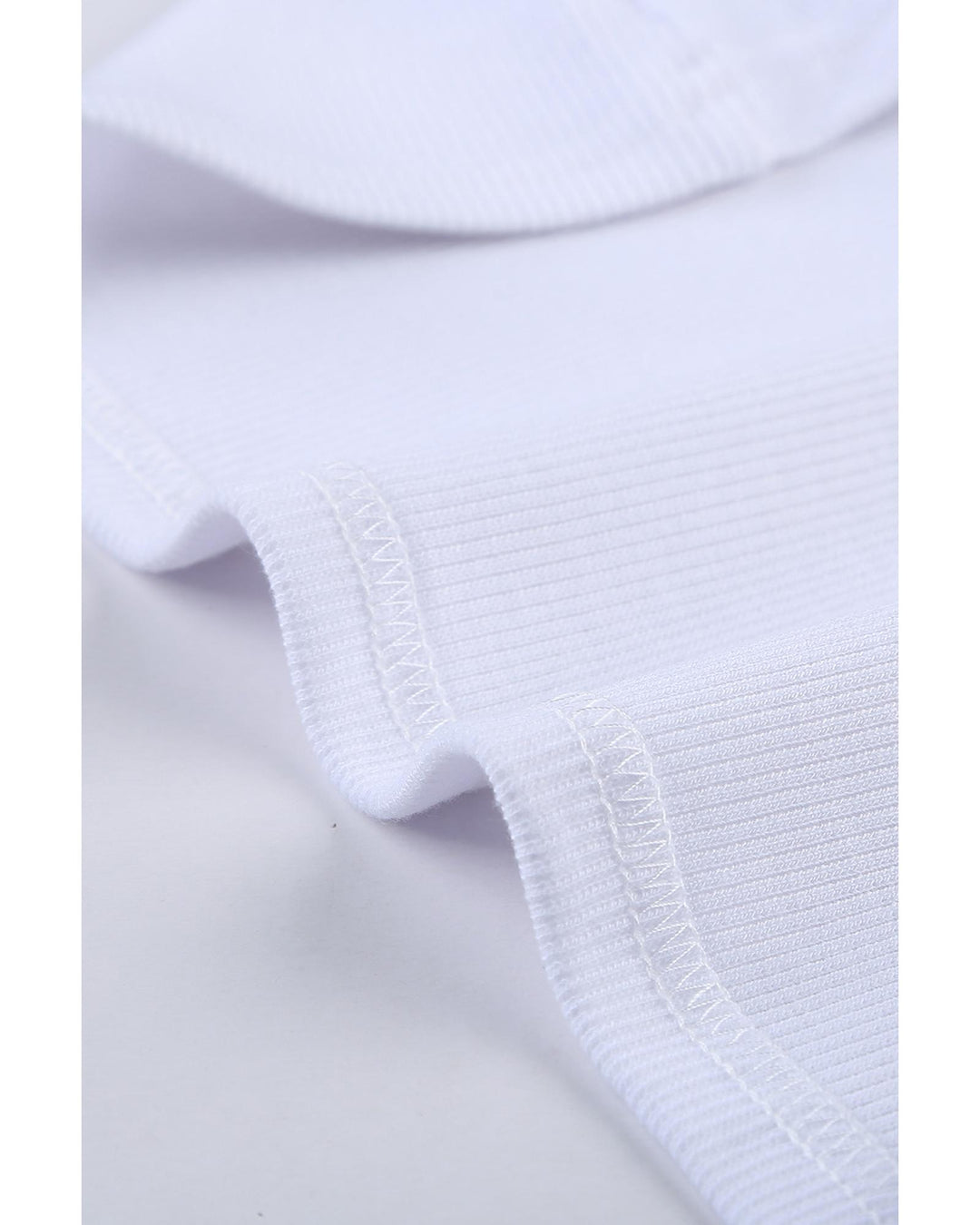 Solid White Round Neck Ribbed Tank Top - 2XL