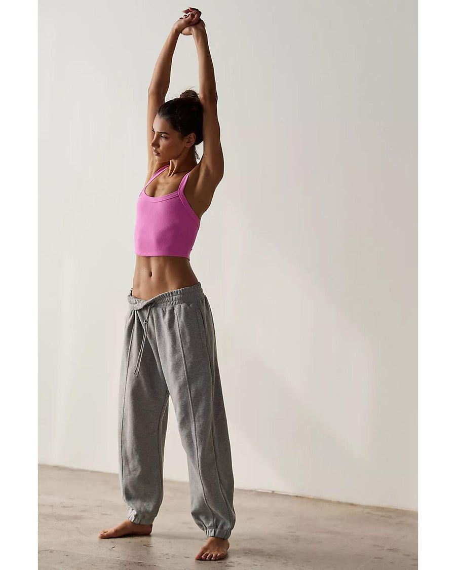 Bonbon Athletic Ribbed Cropped Cami Top - XL