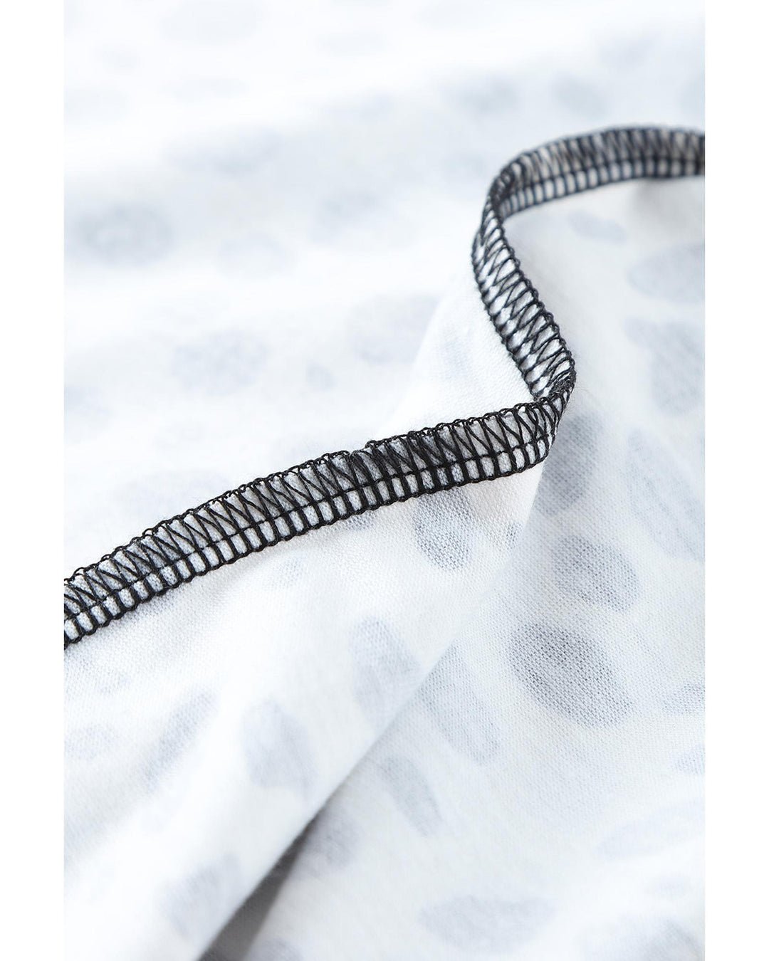 Black Gradient Leopard Split Neck Tank Top - S