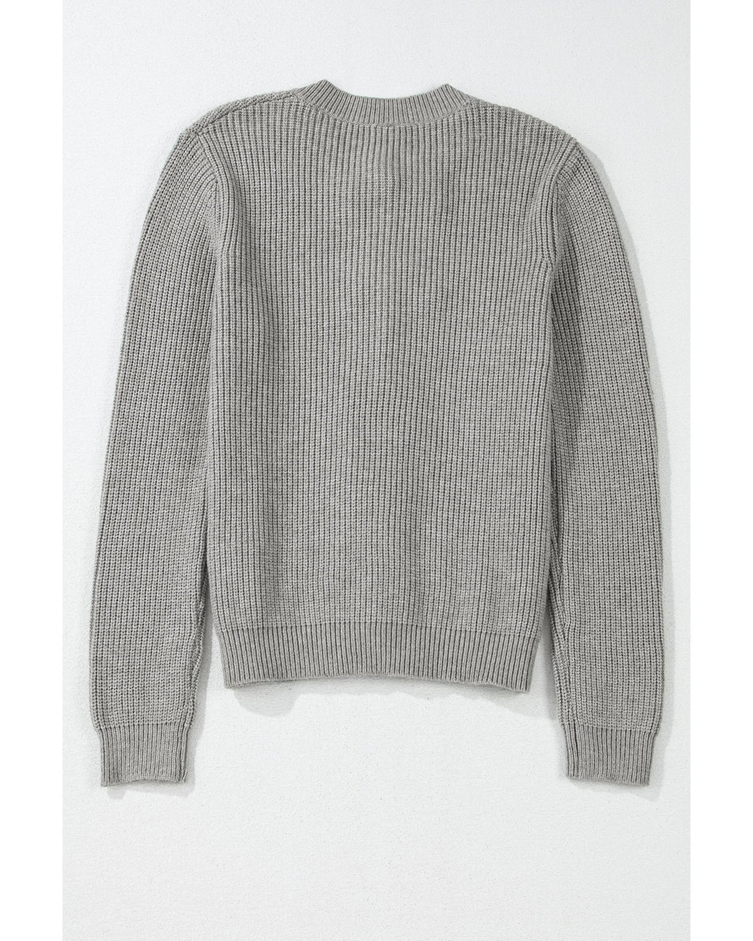 Philippine Gray Ribbed Knit Bow Front Buttoned Cardigan - XL