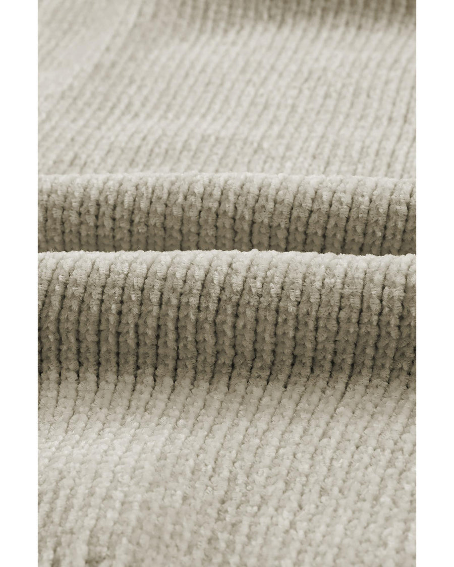 Gray Buttons Front Pocketed Sweater Cardigan - M