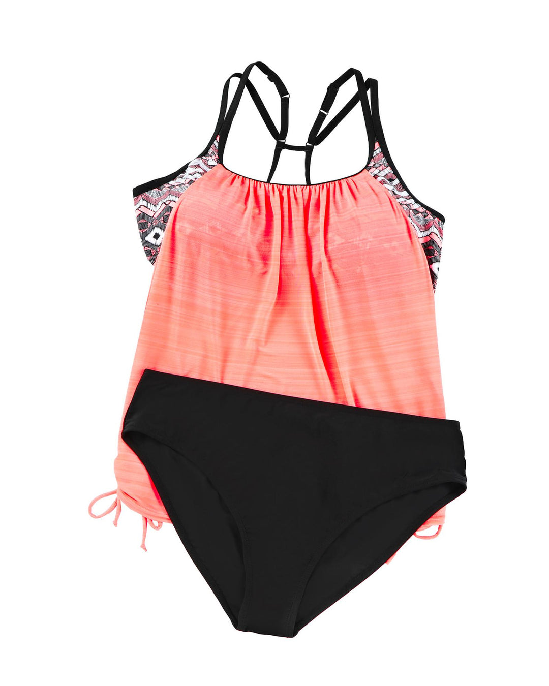 Azura Exchange Pink Printed Lined Tankini Swimsuit - S