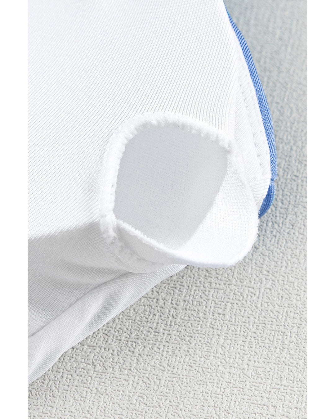 Light Blue Colorblock High Waisted Bikini Swimsuit - L