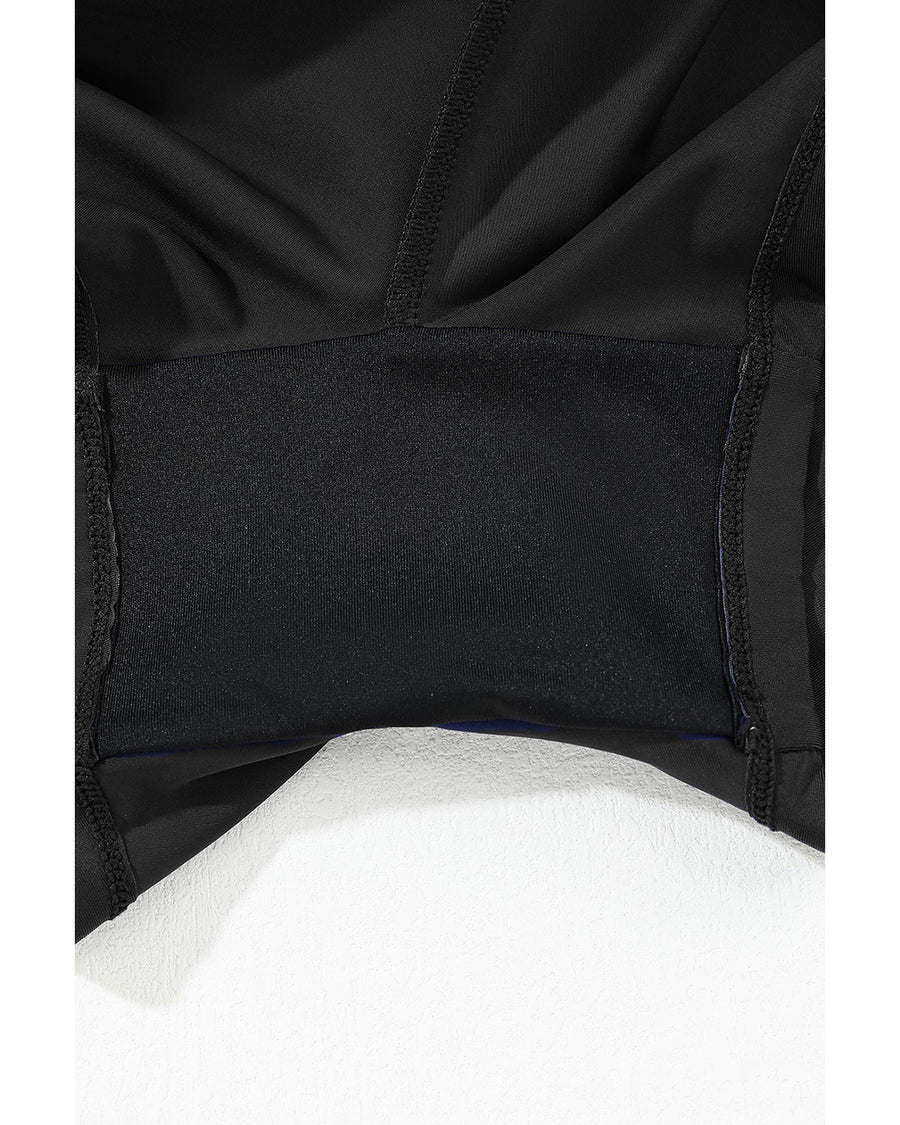 Black Pocketed Wide Waistband Swim Shorts - S