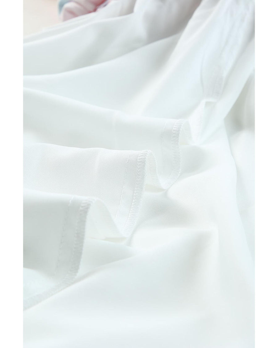 Multicolor Geometric Print Smocked Babydoll Mini Dress - XL