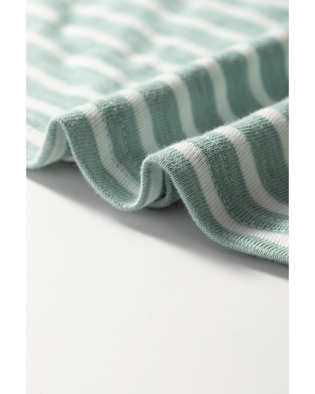 Green Stripe Shirred Frilled High Waist Sleeveless Loose Fit Maxi Dress - XL