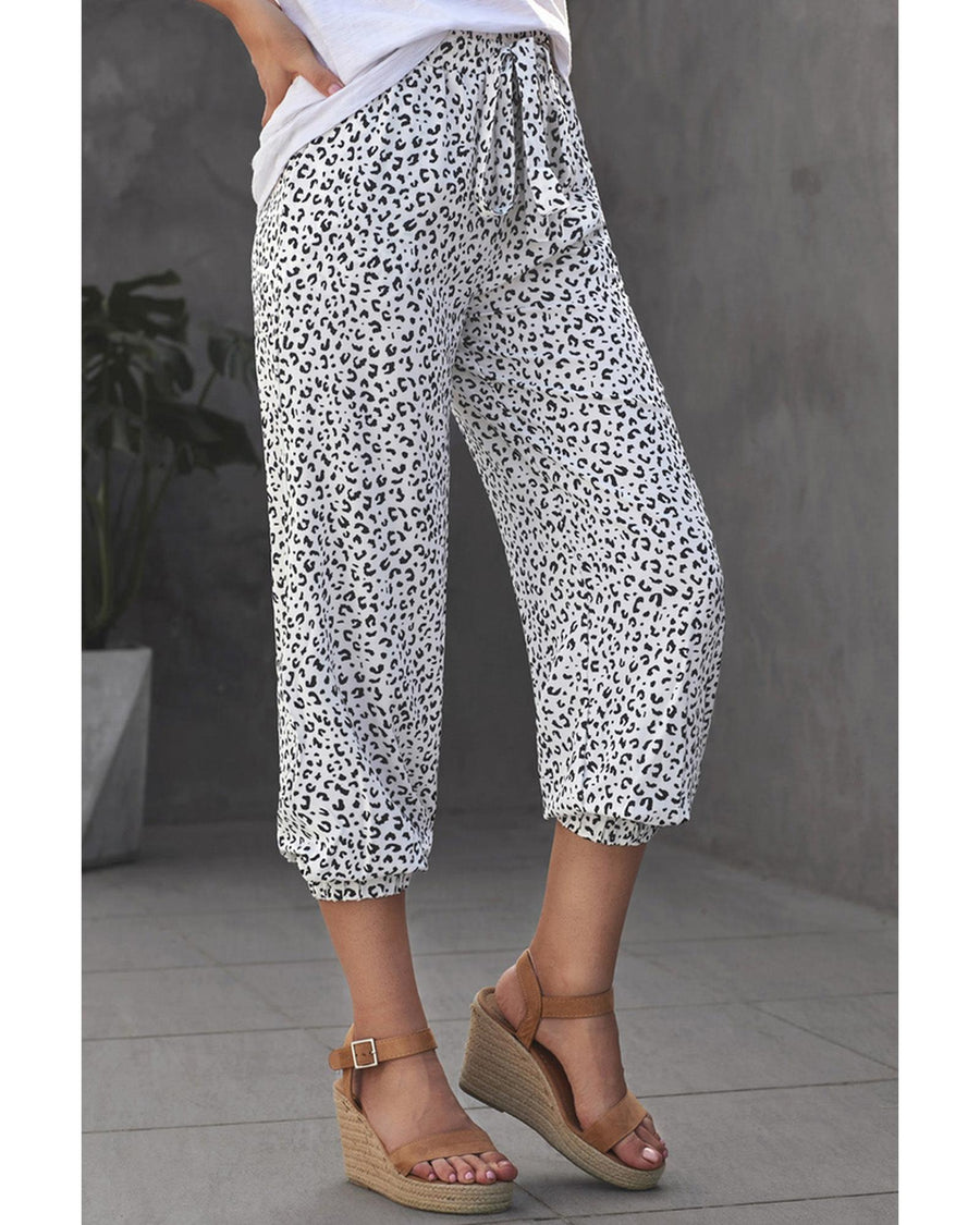 Azura Exchange Leopard Drawstring Joggers - M
