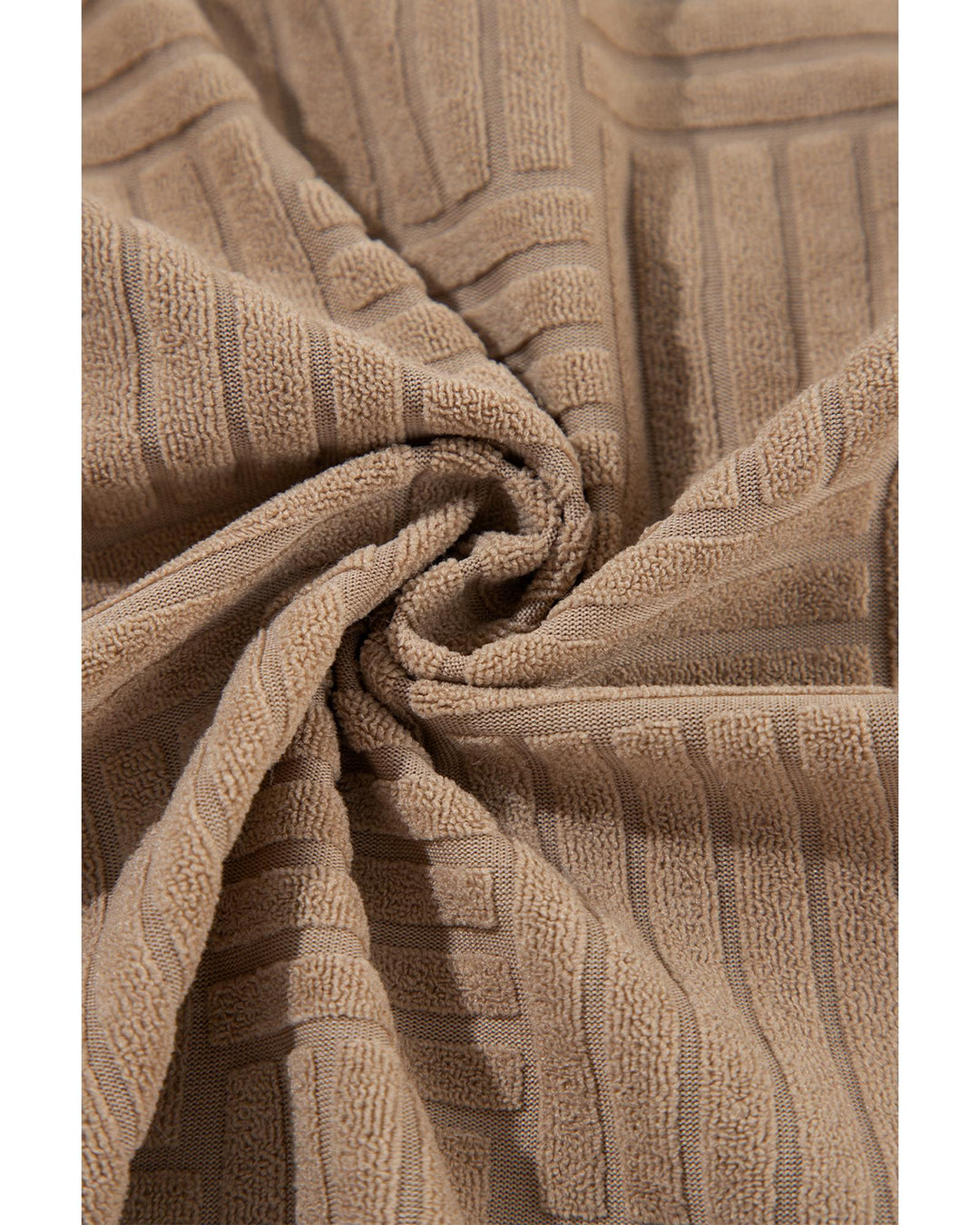 Dark Khaki Textured Chest Pocket Button-up Shacket - M
