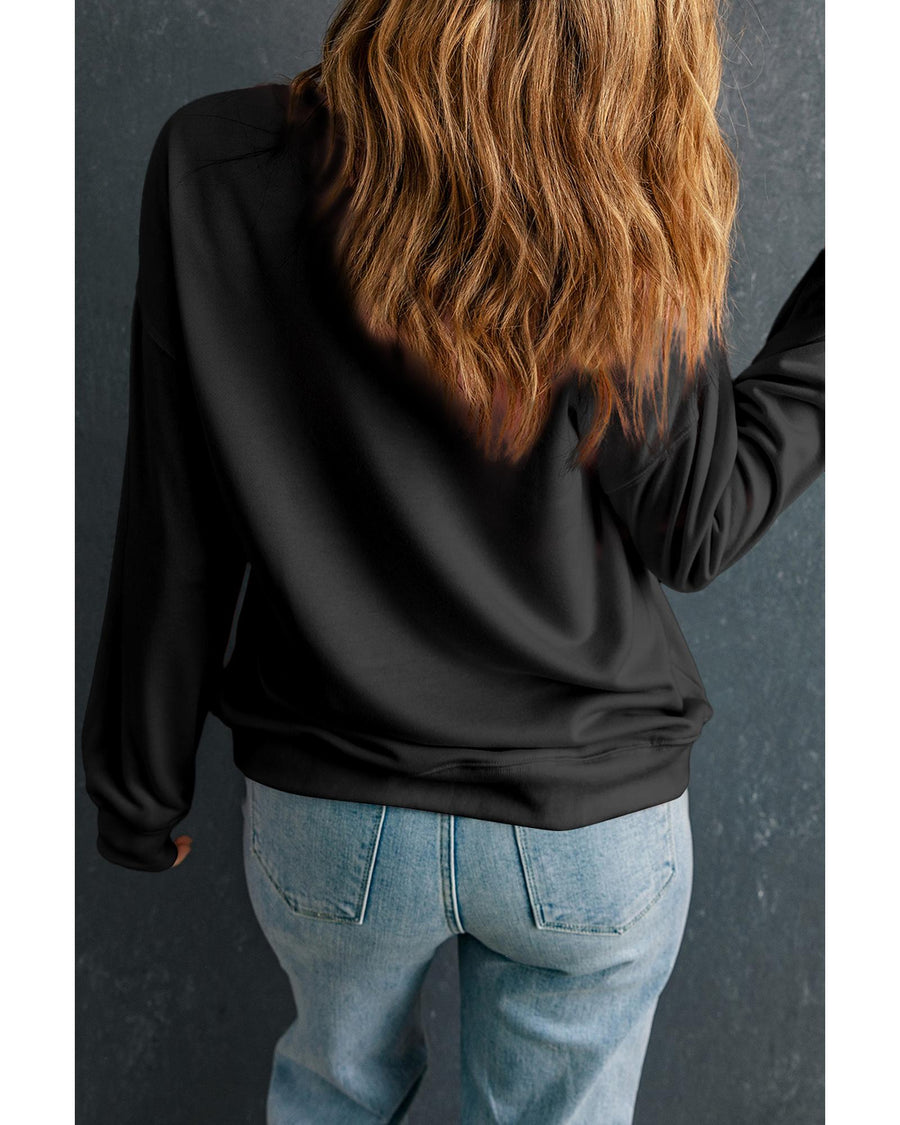 Black Take Me To The Pumpkin Patch Printed Plus Size Sweatshirt - 2X