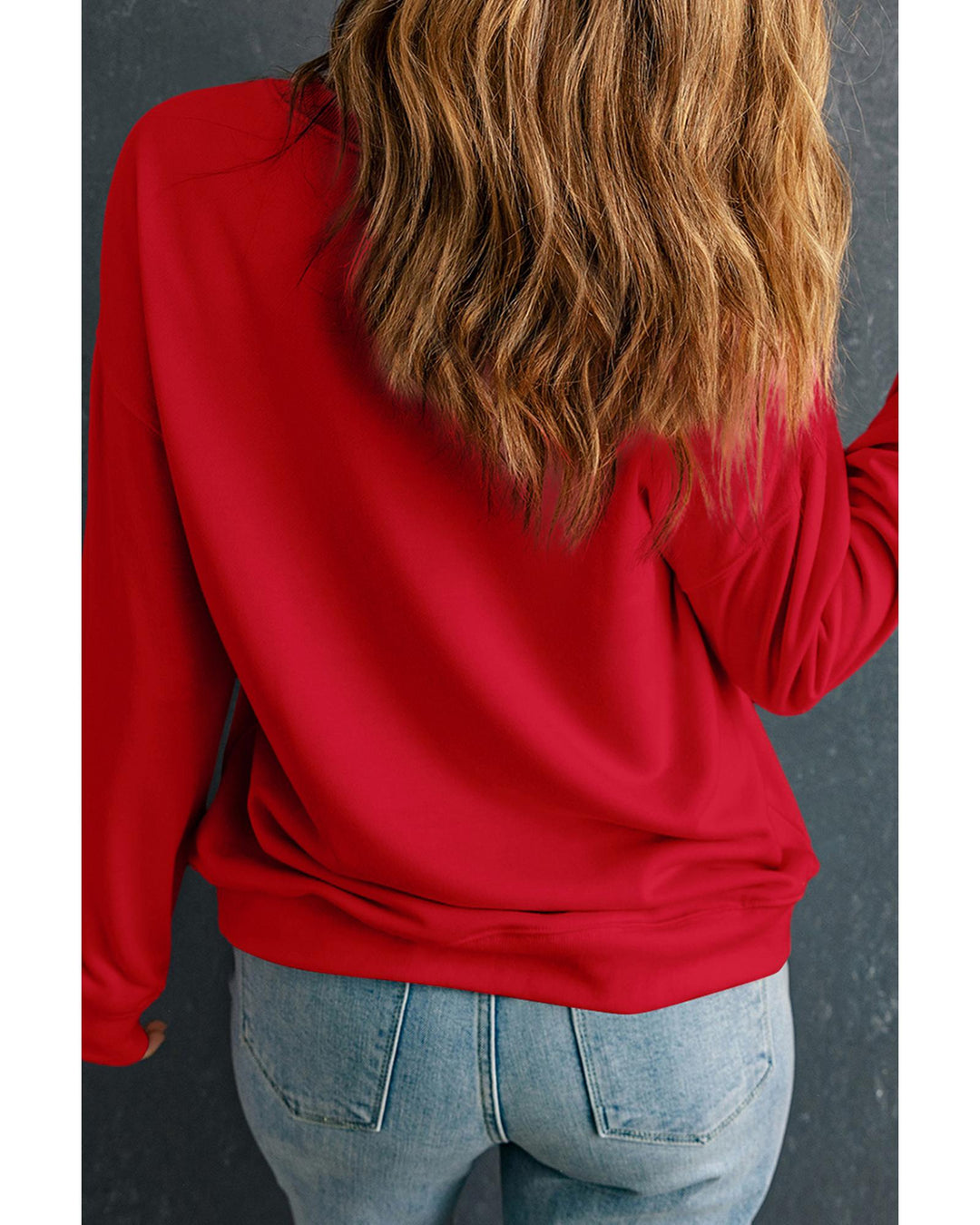 Racing Red Christmas Candy Cane Graphic Plus Size Sweatshirt - 3X