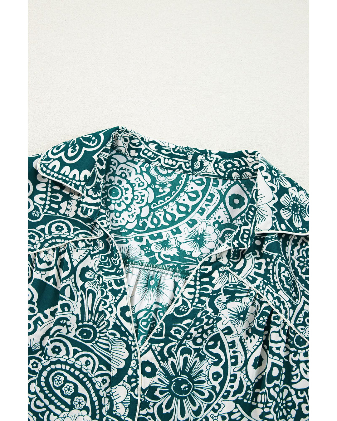 Green Floral Flounce Sleeve Split Neck Plus Size Dress - 4X