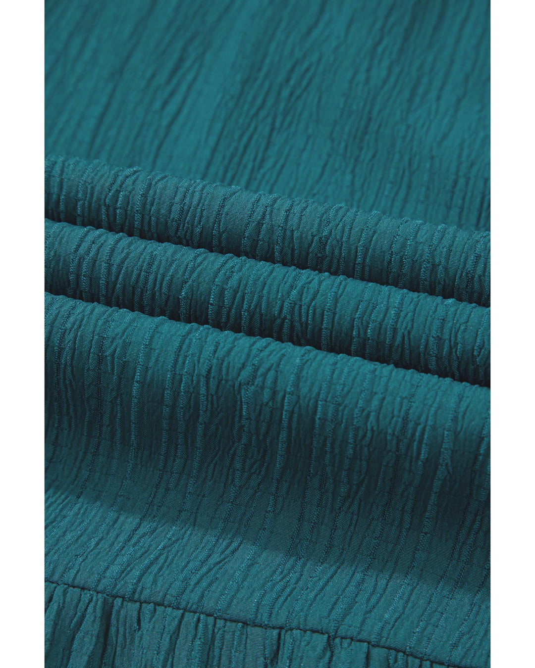 Skobeloff Frilled U Neck Puff Sleeve Belted Ruffle Hem Plus Size Midi Dress - 3X