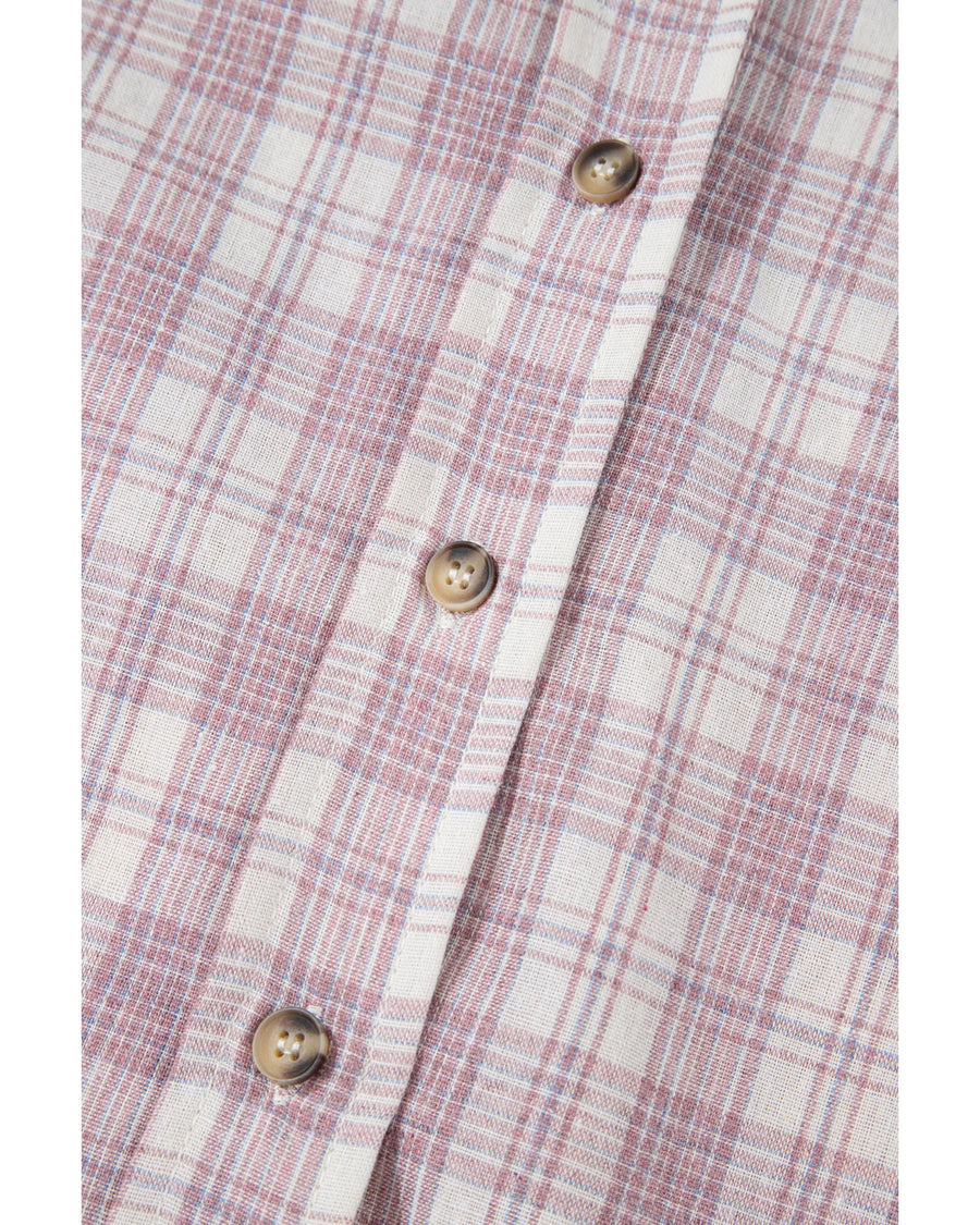 Bonbon Plaid Print Drawstring Hooded Button-up Plus Size Shirt - 3X