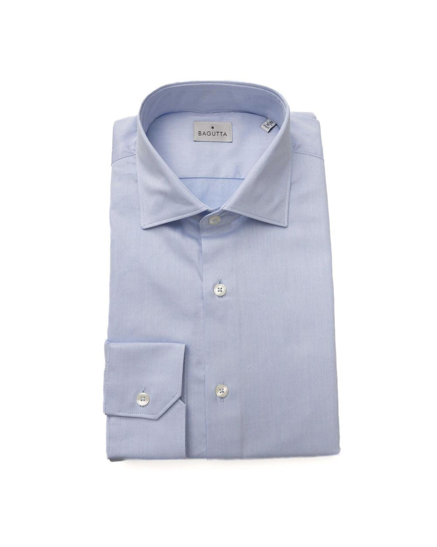 Bagutta Men's Light Blue Cotton Shirt - 2XL