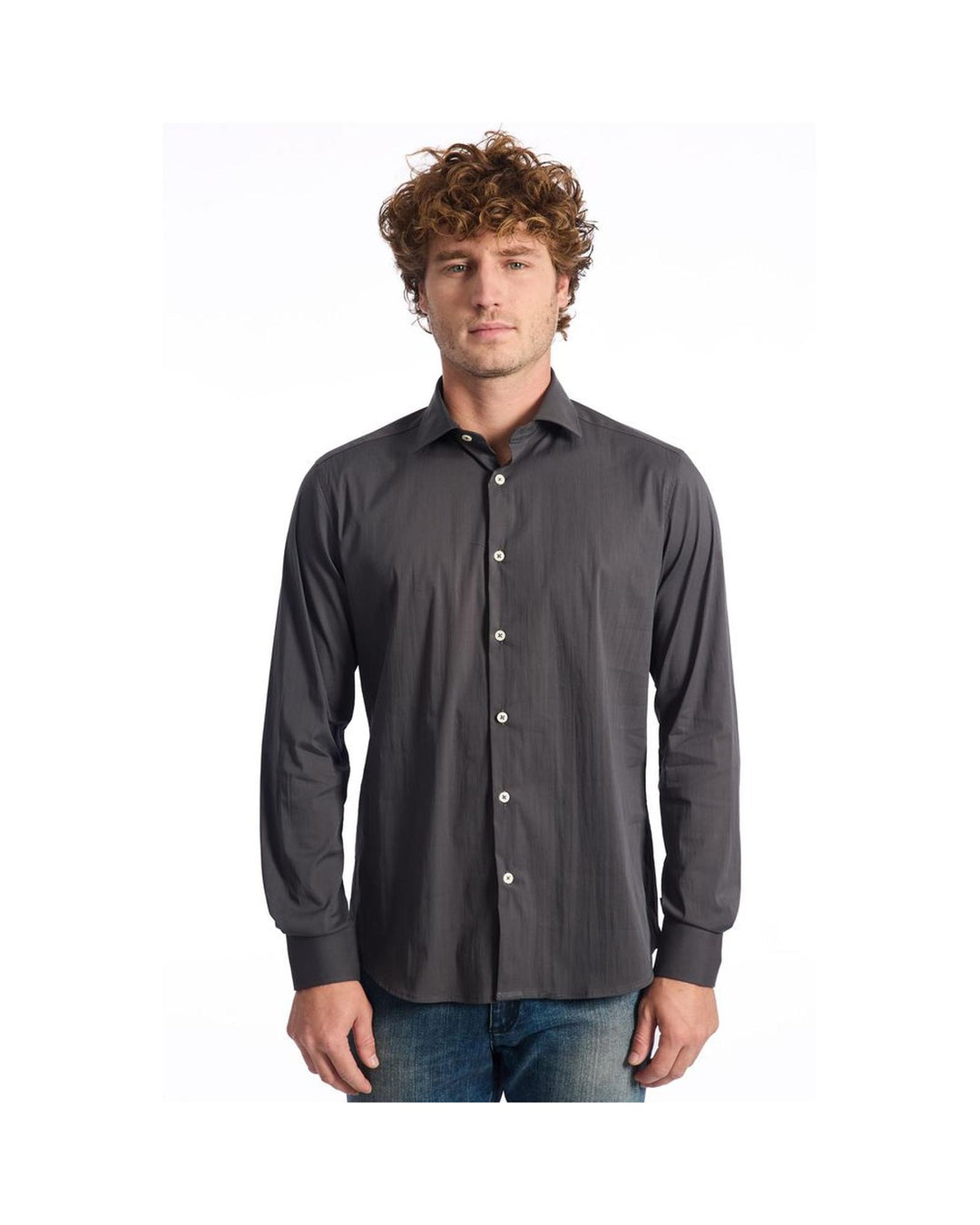 Baldinini Trend Men's Gray Cotton Shirt - 2XL