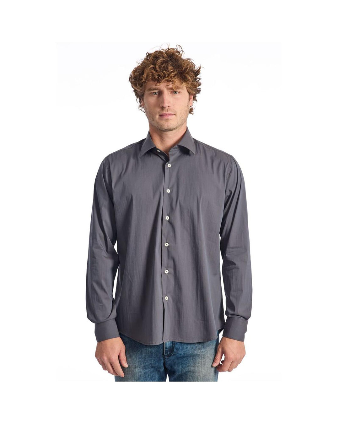 Baldinini Trend Men's Gray Cotton Shirt - XL