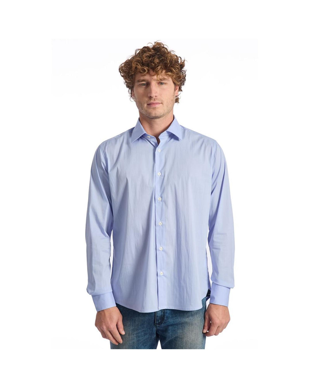 Baldinini Trend Men's Light Blue Cotton Shirt - XL