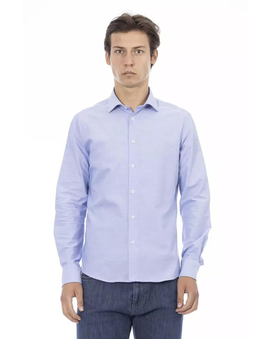 Baldinini Trend Men's Light Blue Cotton Shirt - 2XL