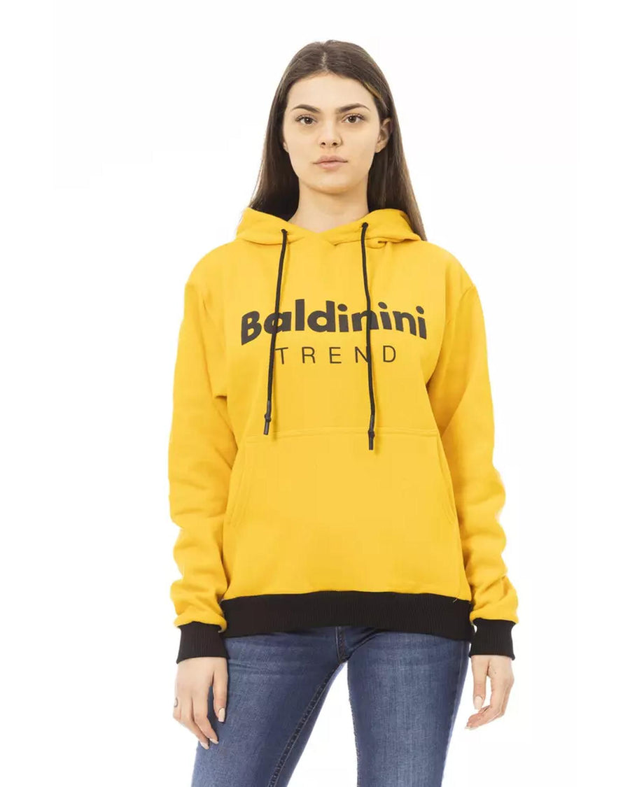Long Sleeve Fleece Hoodie with Front Logo and Maxi Front Pocket S Women
