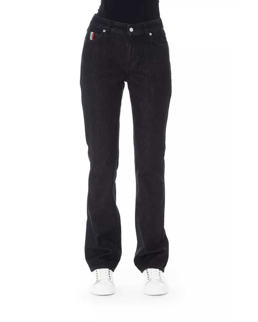 Logoed Button Regular Jeans with Tricolor Insert W31 US Women