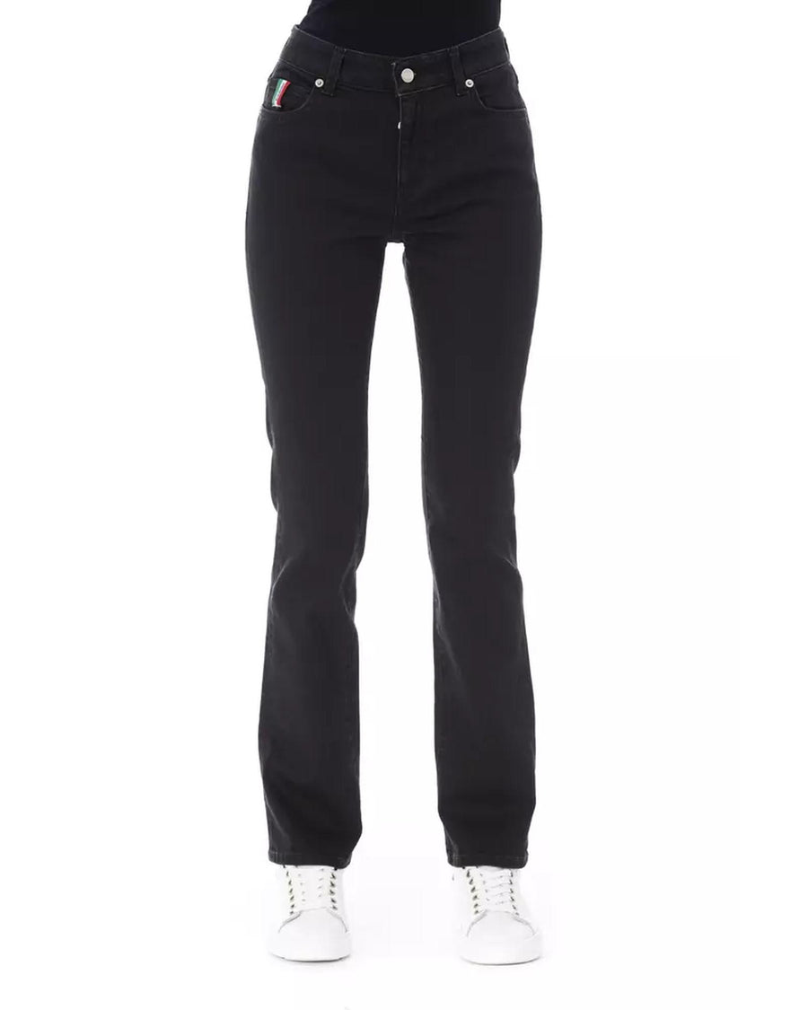Logoed Button Regular Jeans with Tricolor Insert W34 US Women