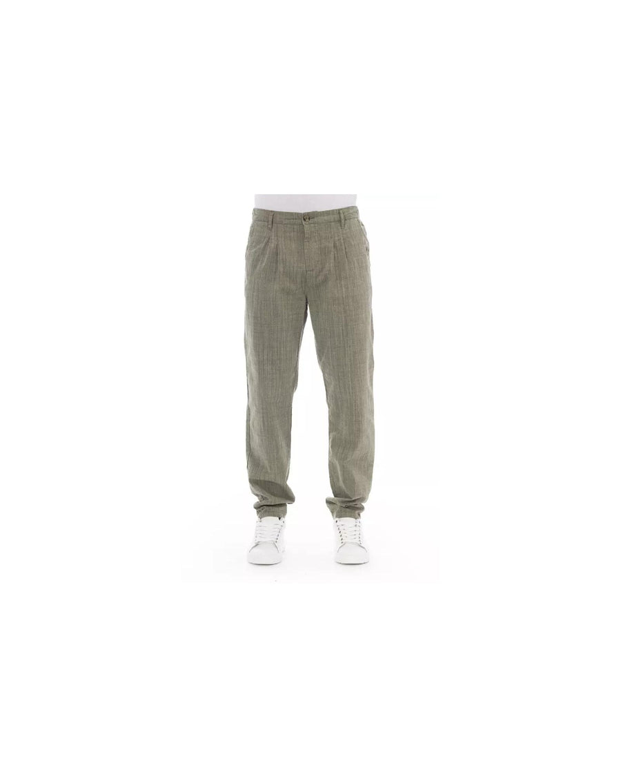 Front Zipper and Button Closure Chino Trousers 50 IT Men