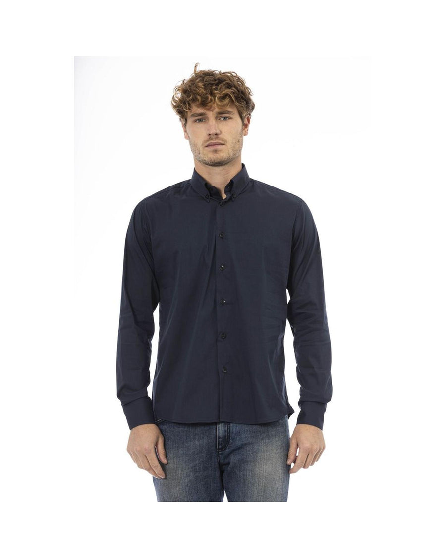 Baldinini Trend Men's Blue Cotton Shirt - M
