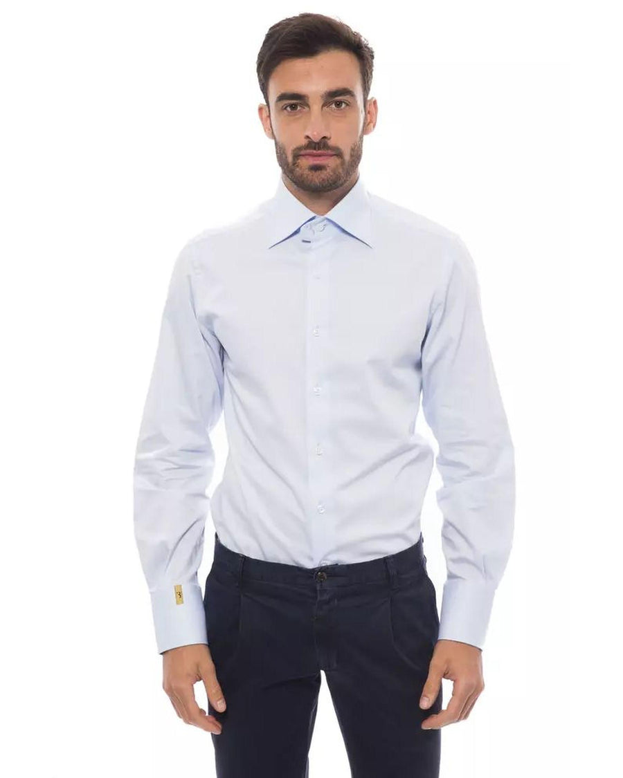 Billionaire Italian Couture Men's Light Blue Cotton Shirt - 2XL