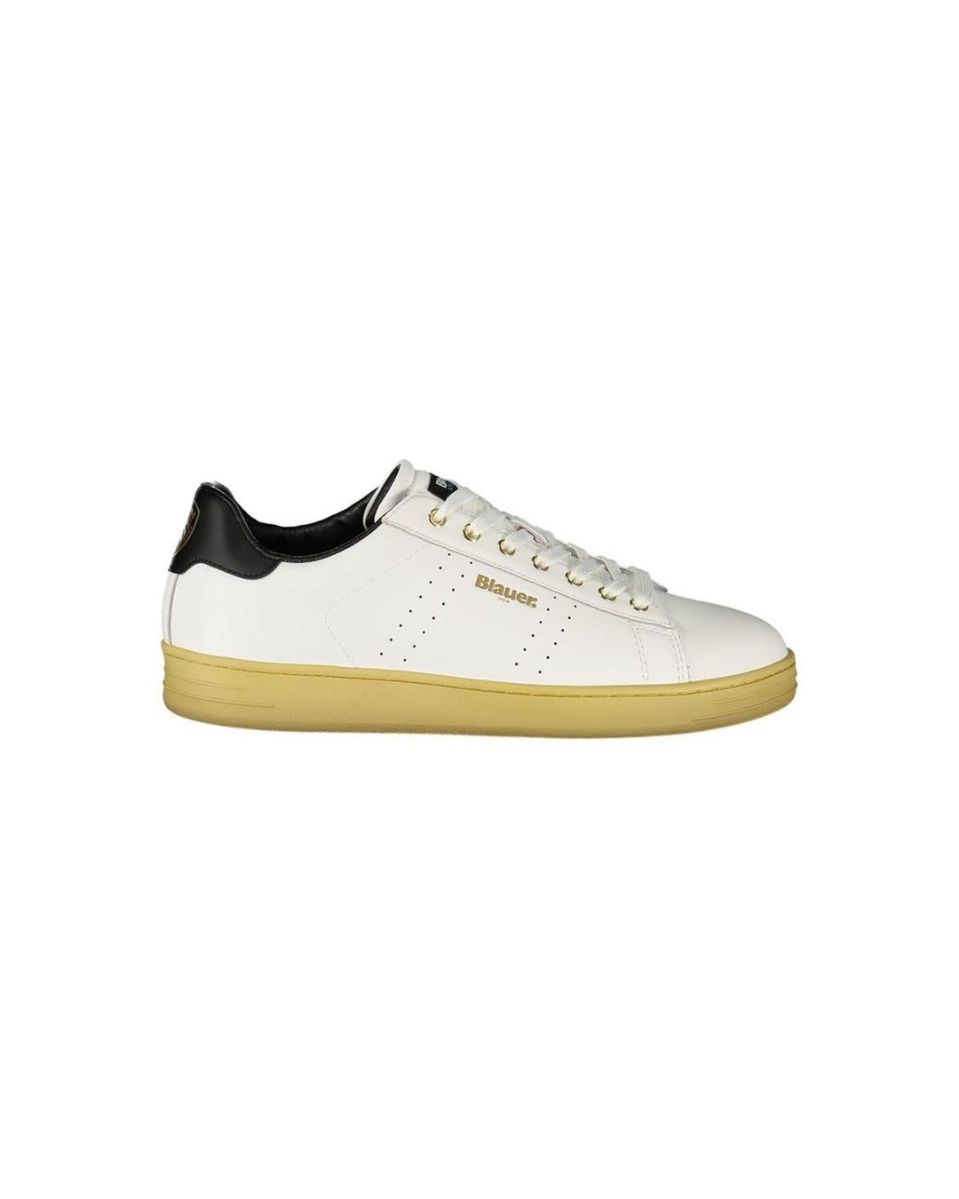 Blauer Men's White Leather  Sneaker - 42 EU