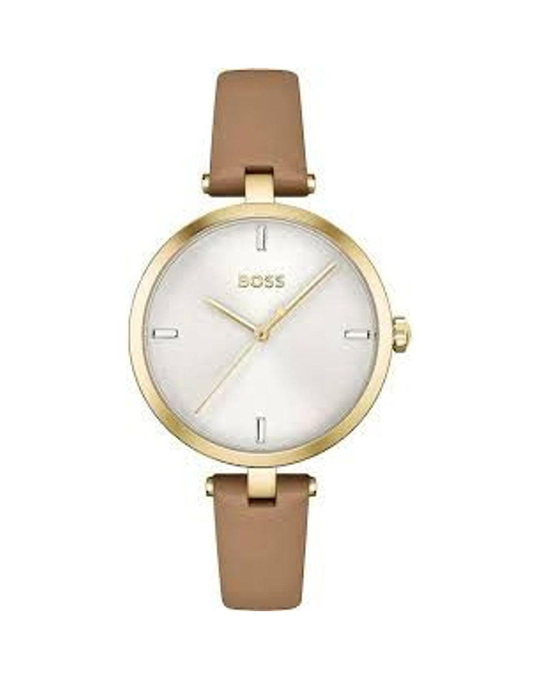 Hugo Boss Women's Beige Leather Watch - One Size