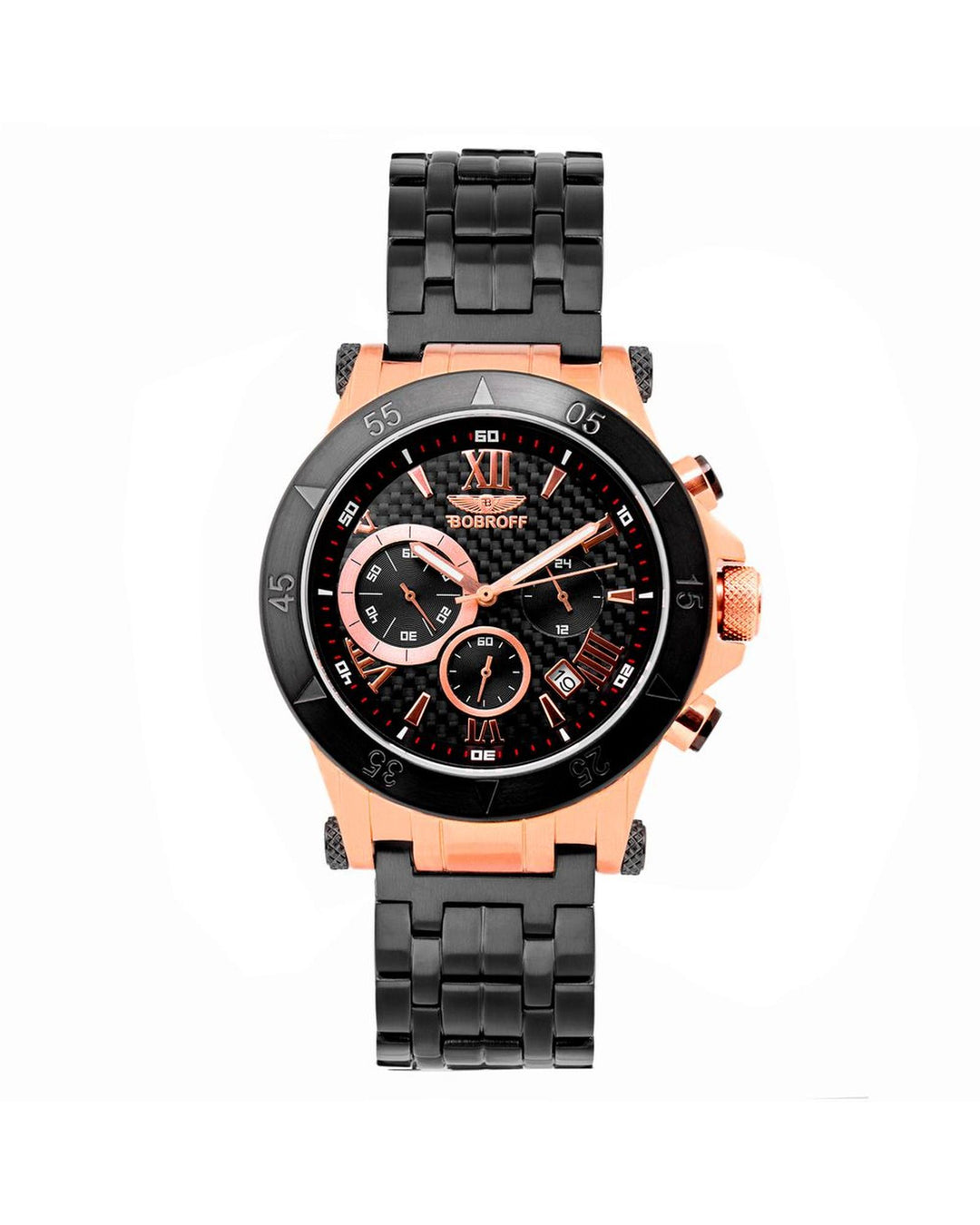 Bobroff Men's Black Steel Watch - One Size