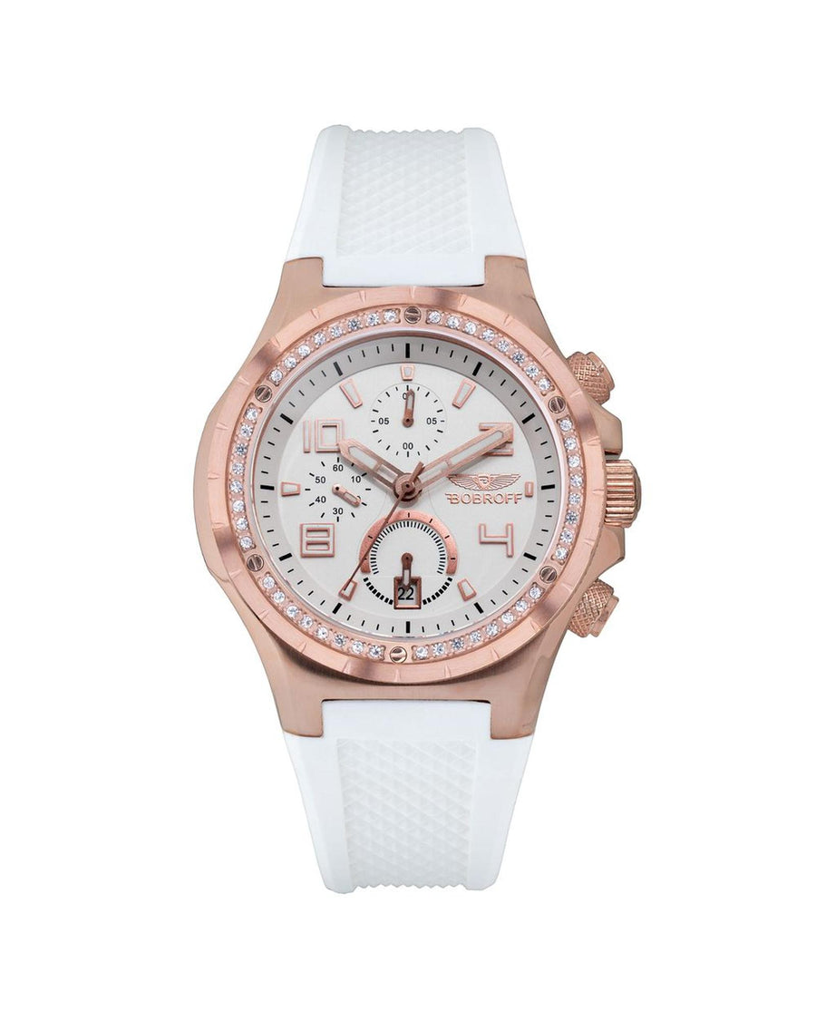 Bobroff Unisex's White Rubber Watch - One Size